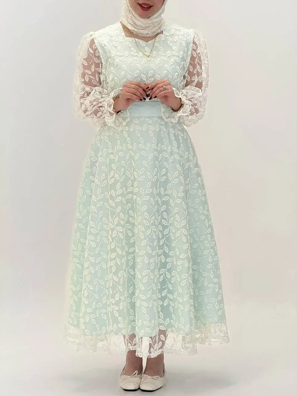 3527- پیراهن مزونی نیلی